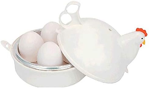 Kitchen Appliances White - Chicken Shaped Microwave Eggs Boiler Cooker