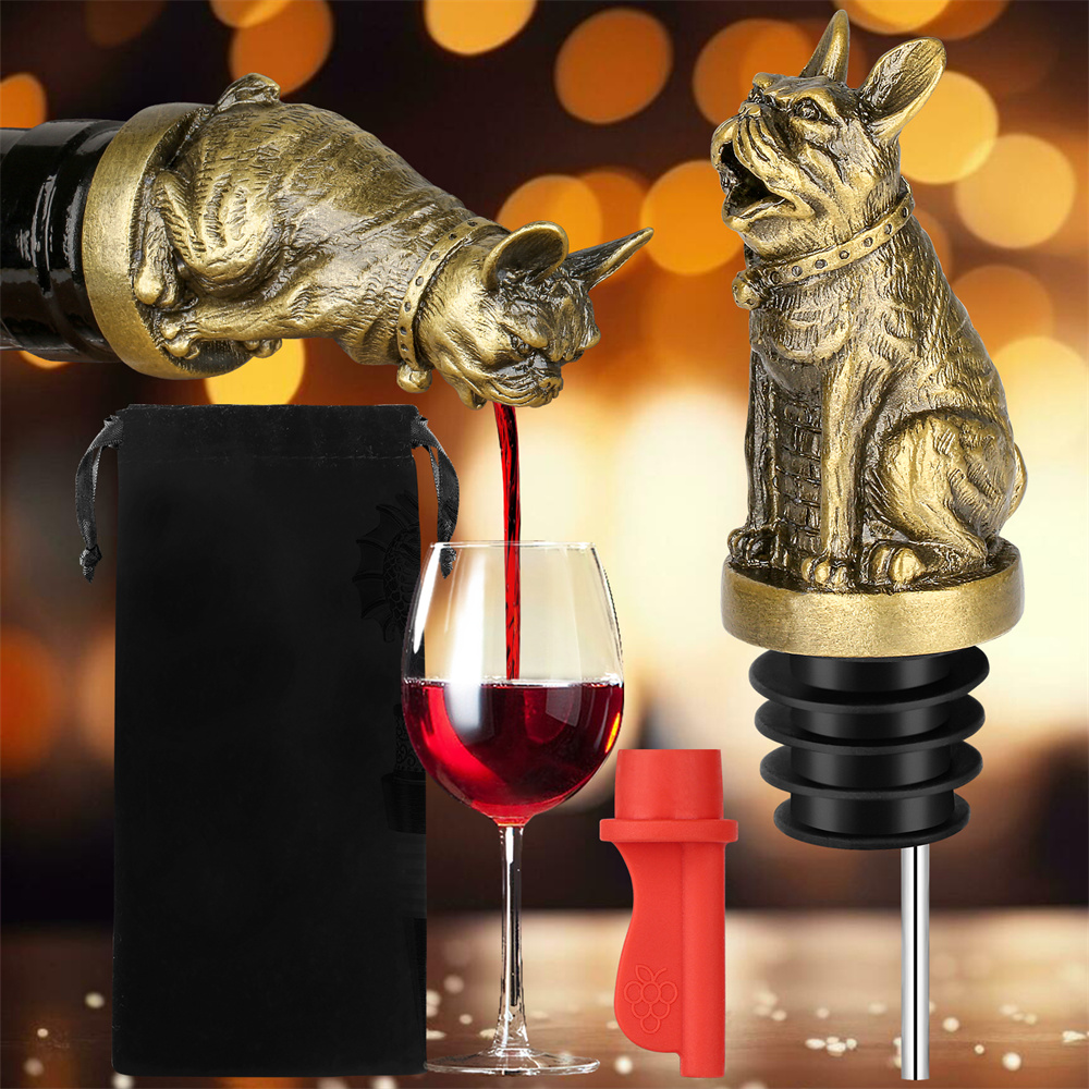 Kitchen Appliances On Sale - Cute French Bulldog Wine Pouer Bottle