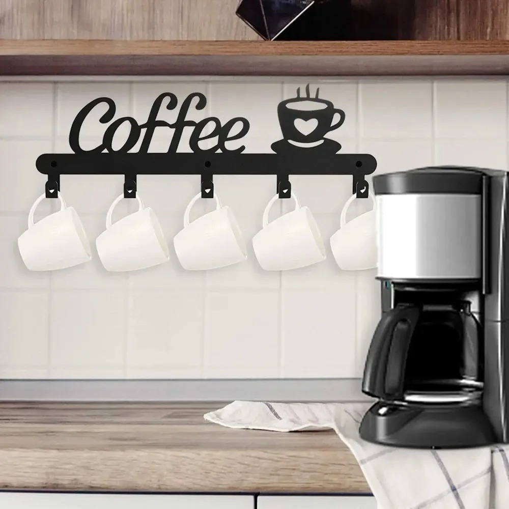 Metal Wall Mounted Coffee Mug  - огляд і ціна Kitchen Appliances Rack