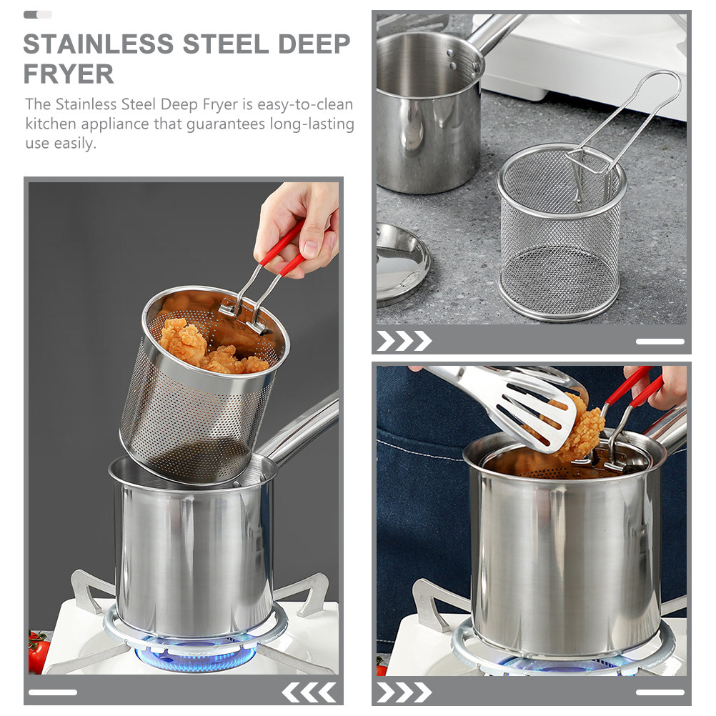 1Set Stainless Steel Deep Frye - огляд і ціна Deep Fryer Stainless