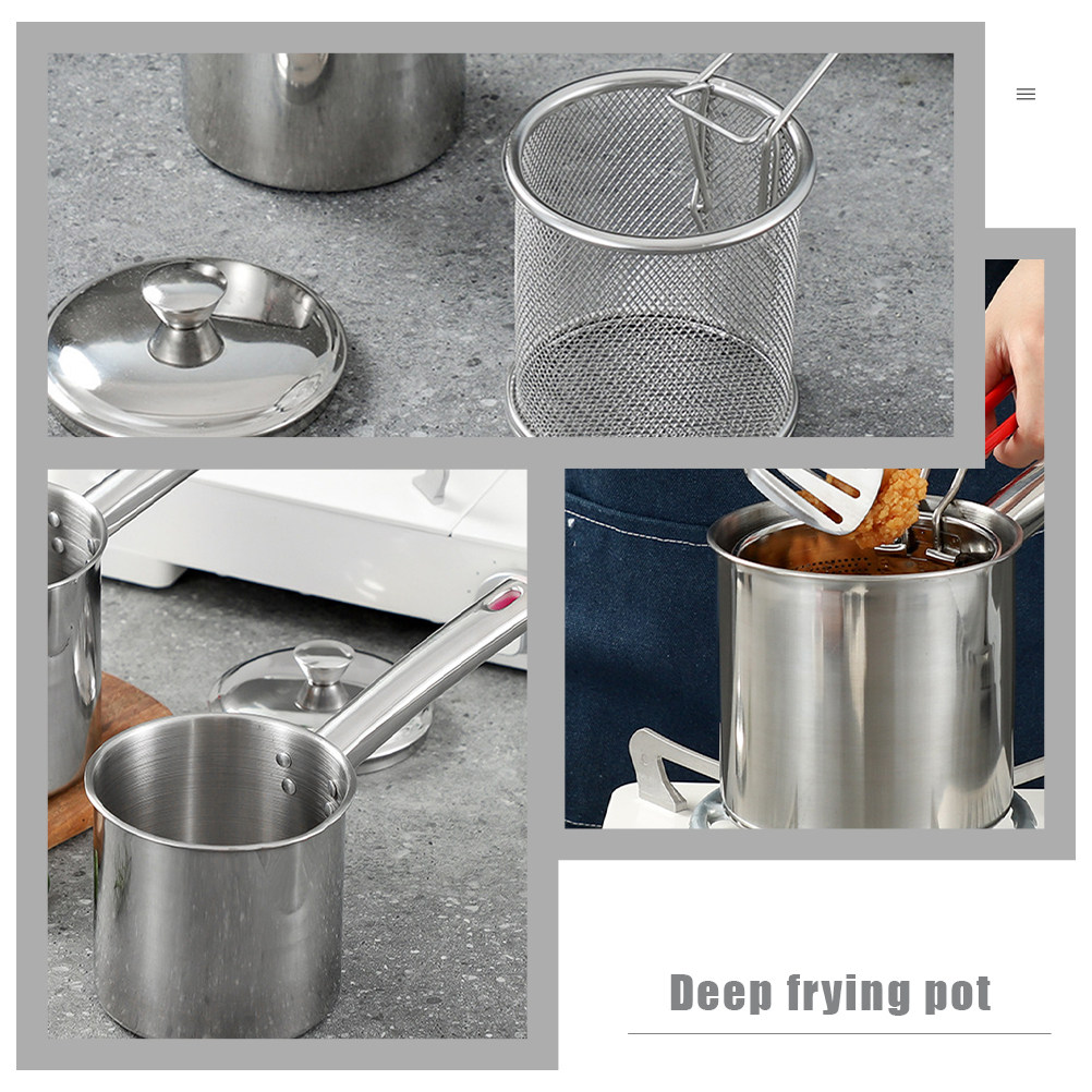 1Set Stainless Steel Deep Frye - огляд і ціна Deep Fryer Stainless