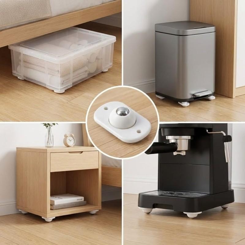 8 Pcs Self Adhesive Caster Whe - огляд і ціна Kitchen Appliances White
