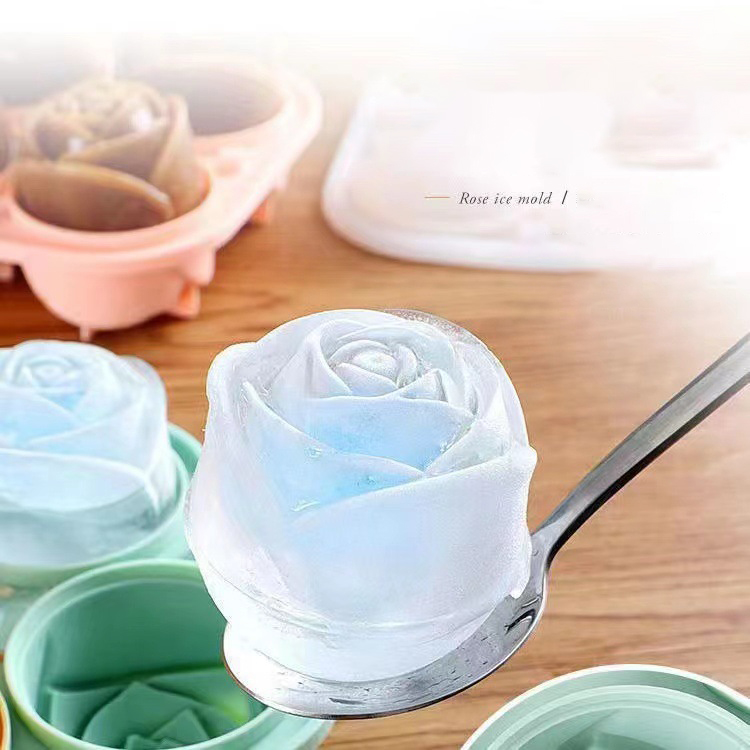 3D Rose Ice Molds 4 Holes Ice  - огляд і ціна Kitchen Appliances Rack