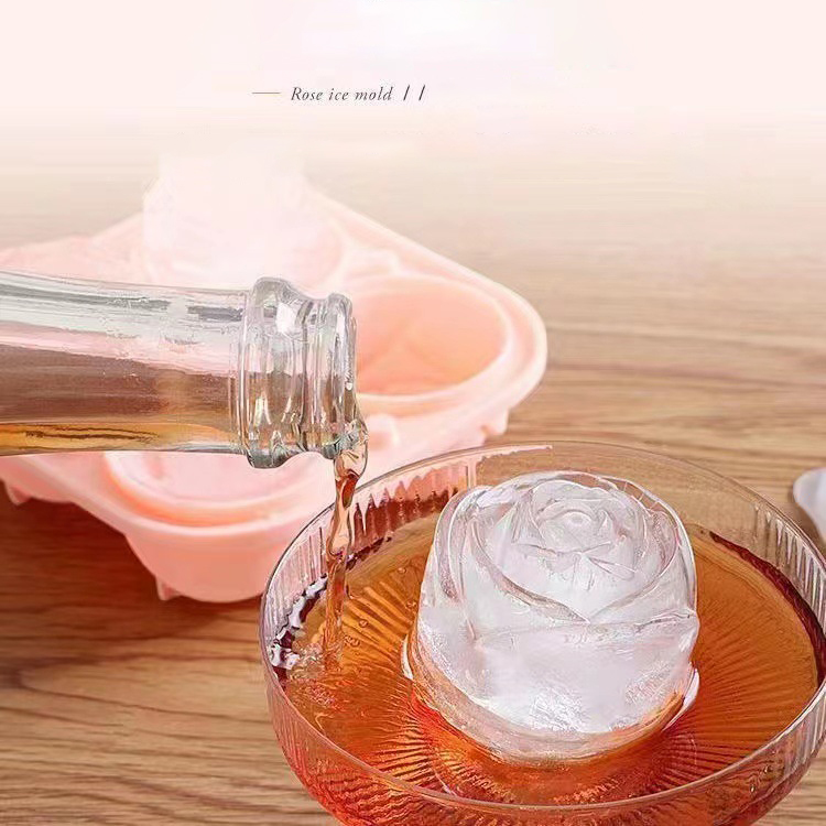 3D Rose Ice Molds 4 Holes Ice  - огляд і ціна Kitchen Appliances Rack