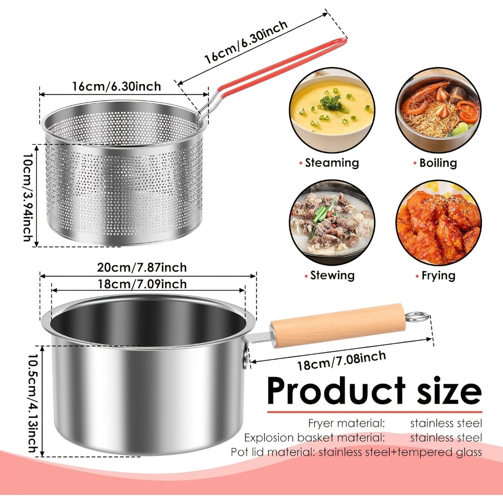 2.5L stainless steel deep frye - огляд і ціна Deep Fryer Stainless
