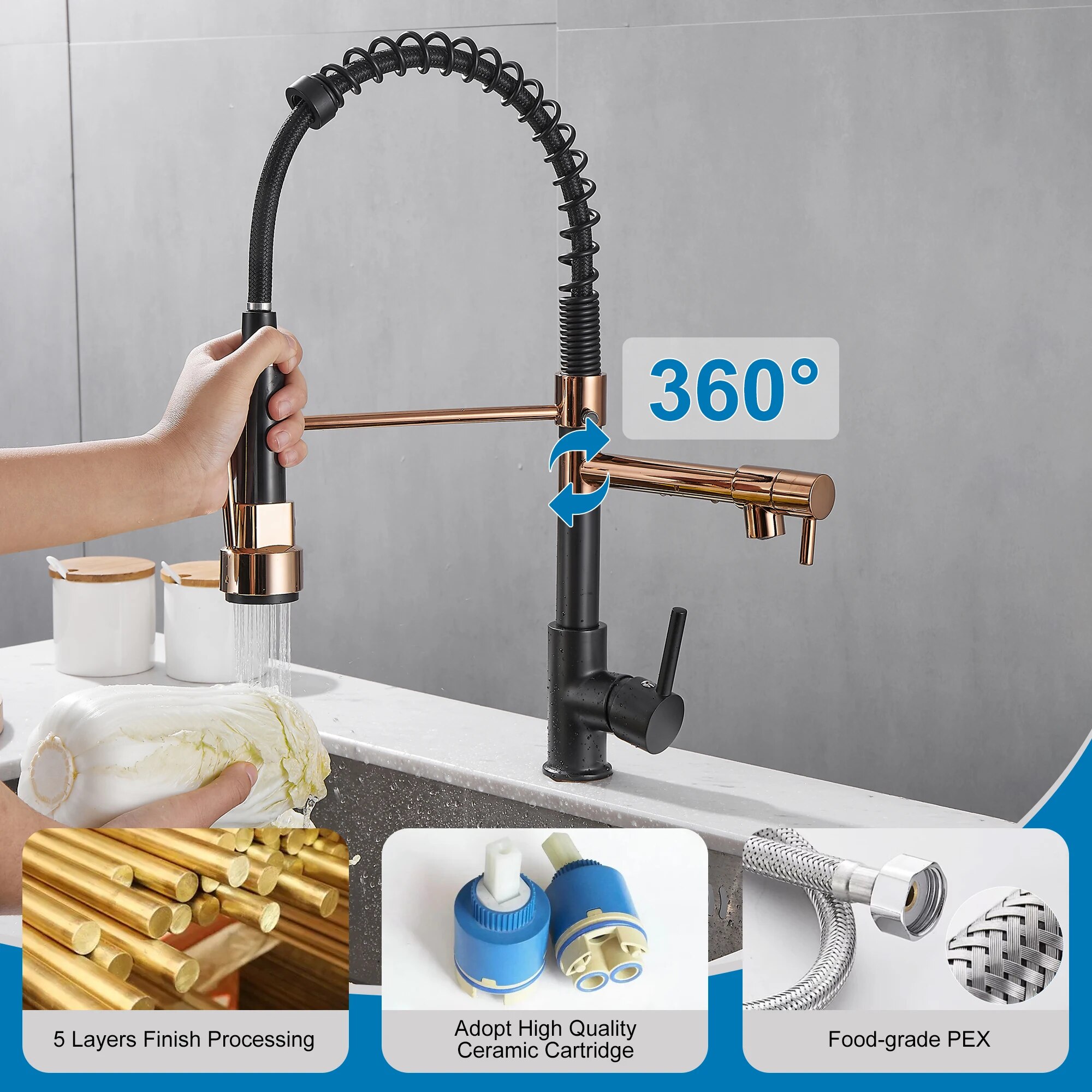 Kitchen Faucet with Pull Down  - огляд і ціна Kitchen Appliances White