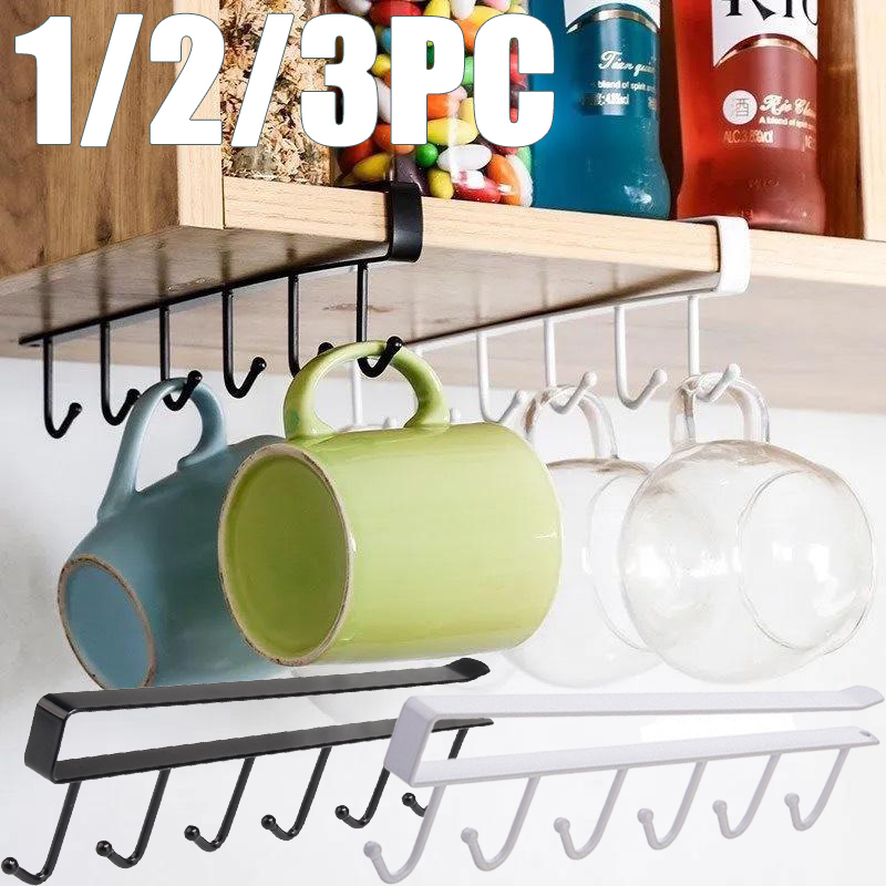 1/2/3PC 6 Hooks Kitchen Cabine - огляд і ціна Kitchen Appliances Rack
