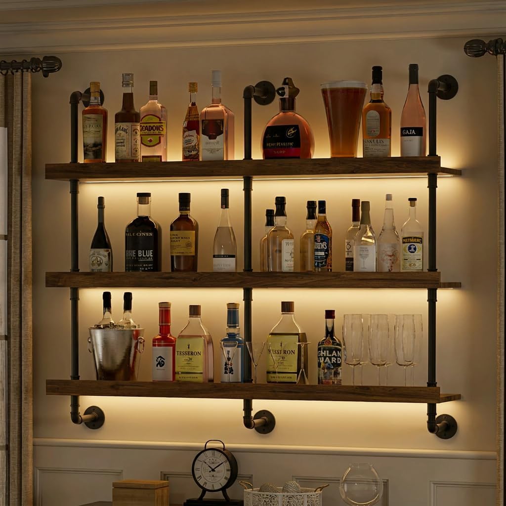 Wall Mounted Wine Rack With LE - огляд і ціна Kitchen Appliances Rack