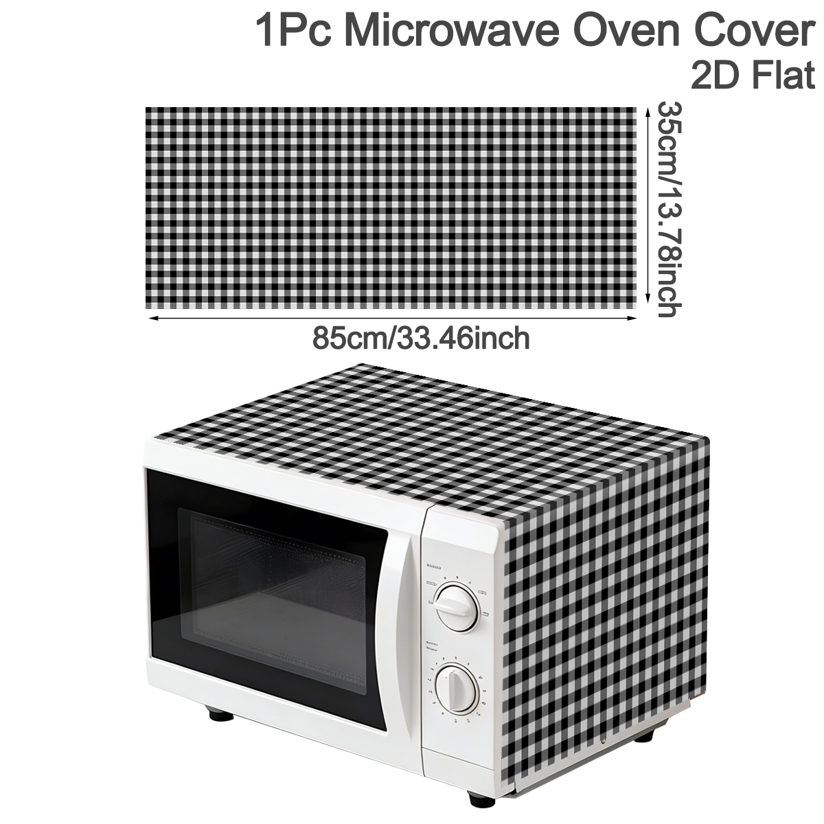 Black White Plaid Microwave Ov - огляд і ціна Kitchen Appliances White