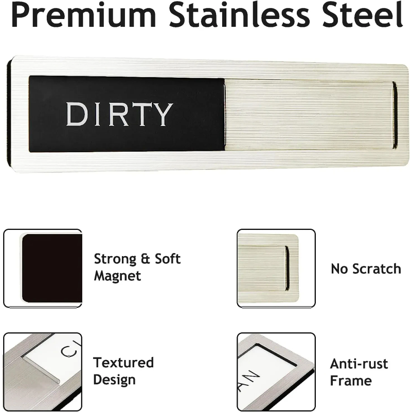 Dishwasher Magnet Clean Dirty  - огляд і ціна Kitchen Appliances White