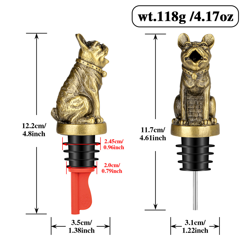 Cute French Bulldog Wine Pouer - огляд і ціна Kitchen Appliances On Sale