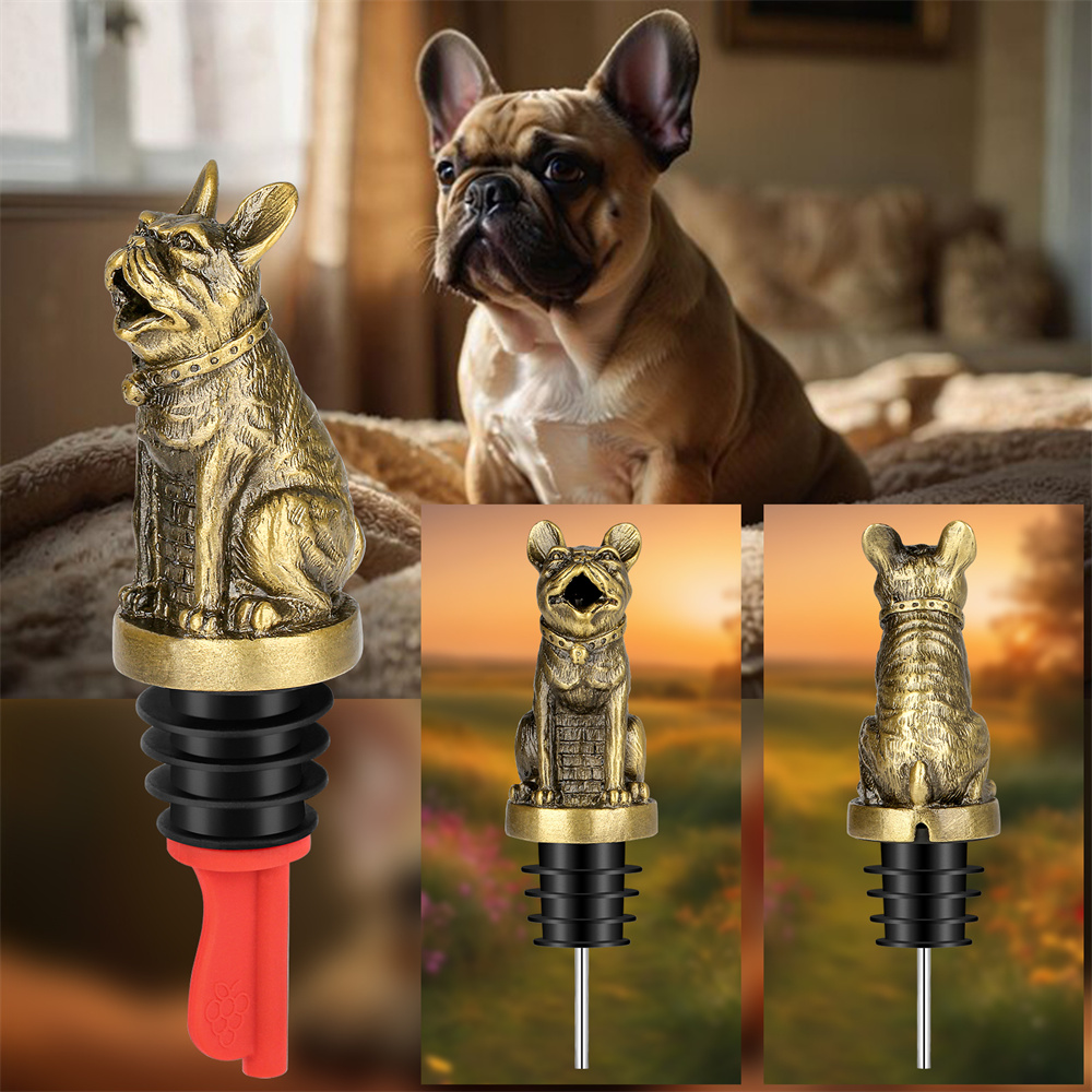 Cute French Bulldog Wine Pouer - огляд і ціна Kitchen Appliances On Sale