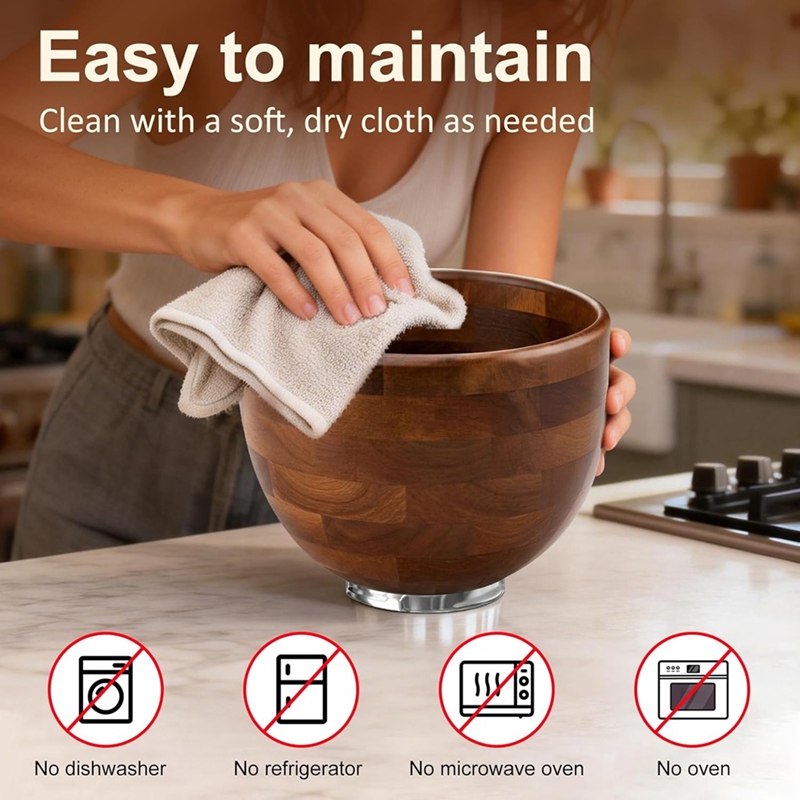 ◉Wood Mixing Bowl for Kitchen  - огляд і ціна Kitchenaid Mixer Hand Mixer